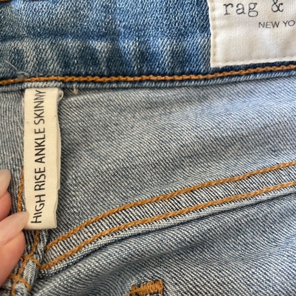 High rise ankle Skinny jeans Rag n Bone Cut off bottom - Picture 4 of 7